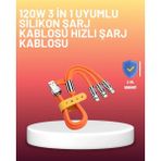 Marsilyan Çinko Alaşımlı Uçlu 120 W Şarj Kablosu – Dolaşmaya Dayanıklı 1,2 m USB Kablo