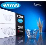 Marsilyan Cono Maria 6'lı Büyük Cam Kase -69816 - Renkli