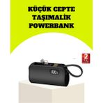 Marsilyan Dahili Type-C Konektörlü Mini 2000MAH Powerbank - 001-Renkli
