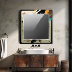 Marsilyan Dekorarif Desenli Kare Duvar Aynası 20 - 80 x 80