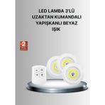 Marsilyan Dekoratif ve Pratik 3’lü Kumandalı Spot LED Aydınlatma - 1 m - 00 Beyaz