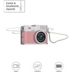 Marsilyan Dijital Fotoğraf Makineleri Video Kamera Mini Anahtarlık 1080P CMR35 Pembe