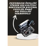 Marsilyan Dijital Göstergeli Powerbank Kulaklık ve 7 Kordonlu Yeni Nesil Akıllı Saat Amole - MCT9780-1259 - Renkli