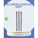 Marsilyan Dış Mekan LED Kayan Yıldız Işığı 10 Çubuk Aydınlatma - Renkli - standart