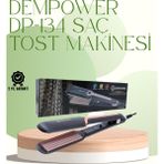 Marsilyan DP-134 Saç Tost Makinesi 220°C Isı Ayarlı 360° Dönebilen Kablo - 0 - Siyah