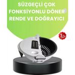Marsilyan Ergonomik Sebze Rendeleyici ve Süzgeç Hazneli Dilimleyici - Renkli - standart