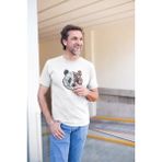 Marsilyan Erkek Bisiklet Yaka Baskılı Oversize T-Shirt - Beyaz
