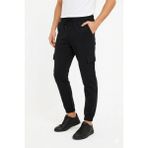 Marsilyan Erkek Siyah Jogger Eşofman Altı Rahat Kalıp, Kargo Cepli, Lastikli Paça, Günlük Spor Pantolon - 2XL