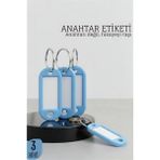 Marsilyan Etiketli 3'lü Anahtarlık Halkası – Isim Yazılabilir, Metal Halka ile Şık Tasarım 722421 - Renkli - standart