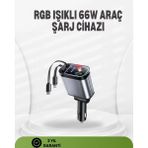 Marsilyan Ford, Opel, Volvo, Skoda Araçlar Için 66W Çoklu Hızlı Şarj Cihazı - 1 - Renkli