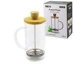 Marsilyan FRENCH PRESS BAMBU KAPAK 600ML CAM BİTKİ SÜZGEÇİ (4887)