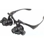 Marsilyan Gözlük Modeli 10X 15X 20X 25X Lens 2 LED Işıklı Büyüteç 9892G
