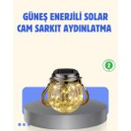 Marsilyan Güneş Enerjili Cam Sarkıt Bahçe Balkon Teras Aydınlatma 30 LED - Renkli