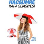 Marsilyan Hac Umre Kafa Şemsiyesi Güneş Koruma Şemsiyesi 2 Adet 721726 - Renkli - standart