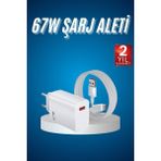 Marsilyan Hızlı Şarj Aleti Adaptörü Kablo Seti 67W Uzun Ömürlü Beyaz - 1 - 20W GaN Black