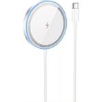 Marsilyan Hoco CW53 15W Magsafe Kablosuz Wireless Stand Hızlı Şarj Cihazı - Gümüş - standart