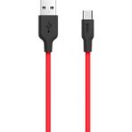 Marsilyan Hoco X21 USB To Type-C 3A Silikon Hızlı Şarj ve Data KABLOSU-(5775) - 20W GaN Black