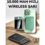 Marsilyan Ios Uyumlu 22.5W Hızlı Şarj Magsafe Powerbank Dijital Göstergeli 10.000 Mah
