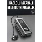 Marsilyan Kablolu Bluetooth Kulaklık Kulak Içi Stereo Mikrofonlu Dijital Göstergeli - Çok Renkli