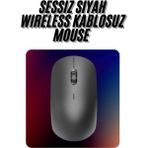 Marsilyan Kablosuz Bağlantı Yüksek Hassasiyetli Kablosuz Wireless Siyah Mouse - 1