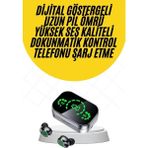 Marsilyan Kablosuz Bluetooth Kulaklık Çift Telefon Destekli Powerbankli Dijital Göstergeli - MCT7317-8777