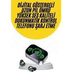 Marsilyan Kablosuz Bluetooth Kulaklık Çift Telefon Destekli Powerbankli Dijital Göstergeli - Renkli - 1