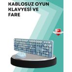 Marsilyan Kablosuz Klavye ve Mouse Seti – Sessiz Tuş, Retro Tasarım