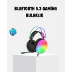 Marsilyan Kablosuz Kulaklık Rgb Aydınlatmalı Bluetooth 5.3 Uzun Pil Ömürlü