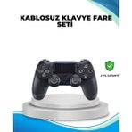 Marsilyan Kablosuz Ps4 Oyun Kolu Çift Motor Titreşimli Uzun Bataryalı - MCT6743-8763