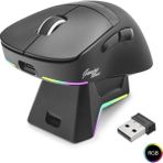 Marsilyan Kablosuz Rgb Mouse Şarj Standlı - Siyah MF1216B
