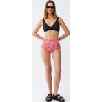 Marsilyan Kadın Pedli Yüksek Bel Bikini Takımı - Siyah