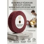 Marsilyan Kırmızı Skoç Elyaf Mop Parlatma Diski - 5700 Rpm 165 mm Metal ve Paslanmaz 723107 - Çok Renkli