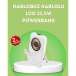 Marsilyan LCD Göstergeli Manyetik Powerbank Type C USB Girişli - Çok Renkli