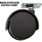 Marsilyan Masa Ayağı 6cm Kilitsiz 4 Adet Ieg - 1