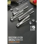 Marsilyan Mini 12.5 cm Buz Maşası - Şeker Limon Maşası Kokteyl Servis Maşası 5 Li Paket 304 Paslanmaz Çelik 721753 - Renkli