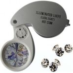 Marsilyan -Mini 40X25MM Takı Büyüteç, Cep Büyüteç, Teftiş, Elmas Pullar, Madeni Kontrol Lup MG21011 - Renkli