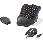 Marsilyan Mobil Oyun Klavye Mouse Dönüştürücü Seti Rgb Siyah ND762 - Renkli