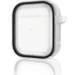 Marsilyan Movenchy Airpods 4 (4.nesil) Shiny Şeffaf Kılıf - Siyah - 1 - Renkli