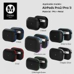 Marsilyan Movenchy Airpods Pro 2 (2.nesil) Mo-A8 Armor Kılıf - Gümüş