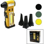 Marsilyan Oto Araç Süpürge - Fener - Mini Turbo Jet Fan Şarjlı 3 Farklı Uç Kademeli Hız Ayar 8 Farklı Beyaz-Kırmızı Işık Standlı - Mıknatıs - Kesme Aparatı (4887) - Çok Renkli
