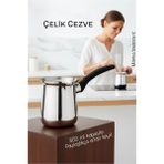 Marsilyan Paslanmaz Çelik Cezve 800 ml 719644 - Renkli