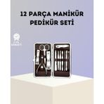 Marsilyan Paslanmaz Çelik Çok Fonksiyonlu 12 Manikür Seti Ieg