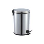 Marsilyan Pedallı 5lt Krom Metal Çöp Kovası (4887) - 000-Siyah