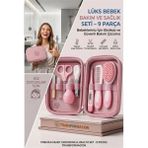 Marsilyan Pembe 9 Parça Bebek Bakım Seti Yenidoğan Hediye Sağlık Kiti (Tırnak Makası Ateş Ölçer) 723161 - Renkli - standart