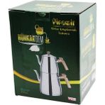 Marsilyan PİRAMİT ORTA BOY ÇELİK ÇAYDANLIK SETİ - TAKIMI RENKLİ BAKALİT KULP ÜST DEMLİK : 1.1LT - ALT SULUK: 2LT KENDİNDEN SÜZGEÇLİ (4887) - Renkli