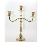 Marsilyan Pirinç Sedefli 3'lü Şamdan Model 2 - 1 lt - Renkli