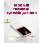 Marsilyan Powerbank 10000 Mah – Çift USB Çıkışlı, Type-C Girişli, Şık Beyaz Tasarım Ieg - Çok Renkli