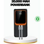Marsilyan Powerbank 20000 Mah 22.5W Hızlı Şarjlı ve Kompakt Çoklu Kablo Çıkışlı - 001-Renkli