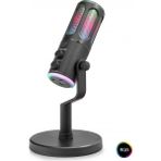Marsilyan Profesyonel Gaming Rgb Mikrofon Dsp Gürültü Engelleme Reverb Echo Destekli Type-C - Siyah Su8