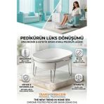 Marsilyan Profesyonel Krom Ayaklı Pedikür Leğeni - Evde Spa Konforu Ayak Bakım Küveti 719415 - Renkli - standart